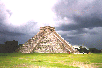 The Pyramid of Kukulkan at Chichen Itza, Mexico