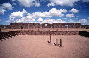 Main Temple Complex At Tiahuanaco